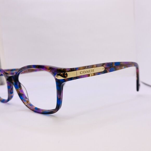 Coach Authentic Eyeglasses HC 6065 5288 51 [] 17 135 MM Confetti Purple Gold - Picture 7 of 8